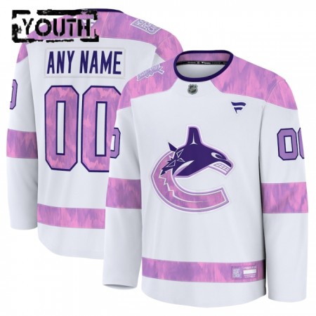Barn Ishockey Vancouver Canucks tröja med eget tryck Fanatics Hockey Fights Cancer Practice 2024-25 Vit Barn Ishockey Vancouver Canucks tröja med eget tryck Fanatics Hockey Fights Cancer Practice 2024-25 Vit